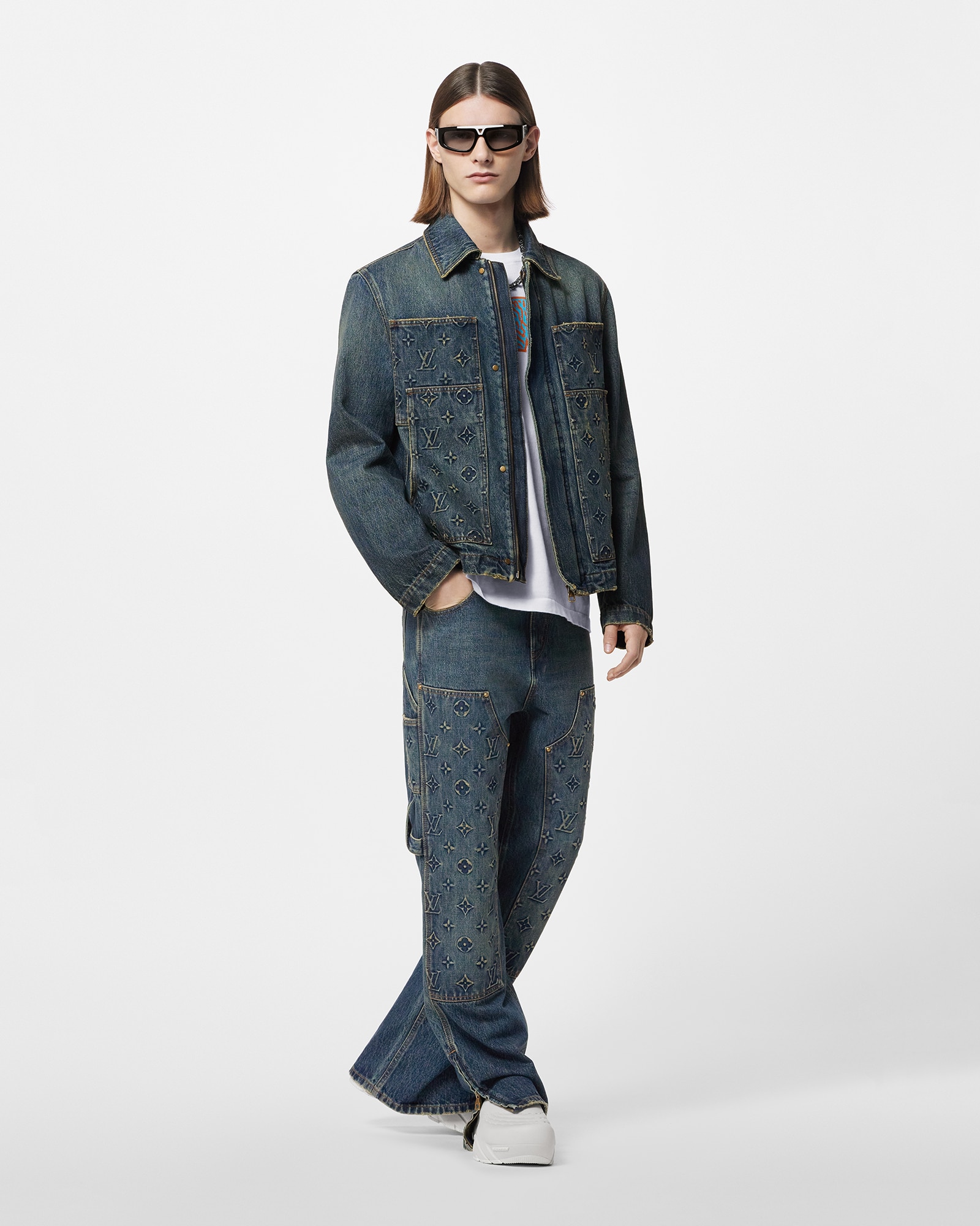 Louis vuitton supreme jeans on sale jacket